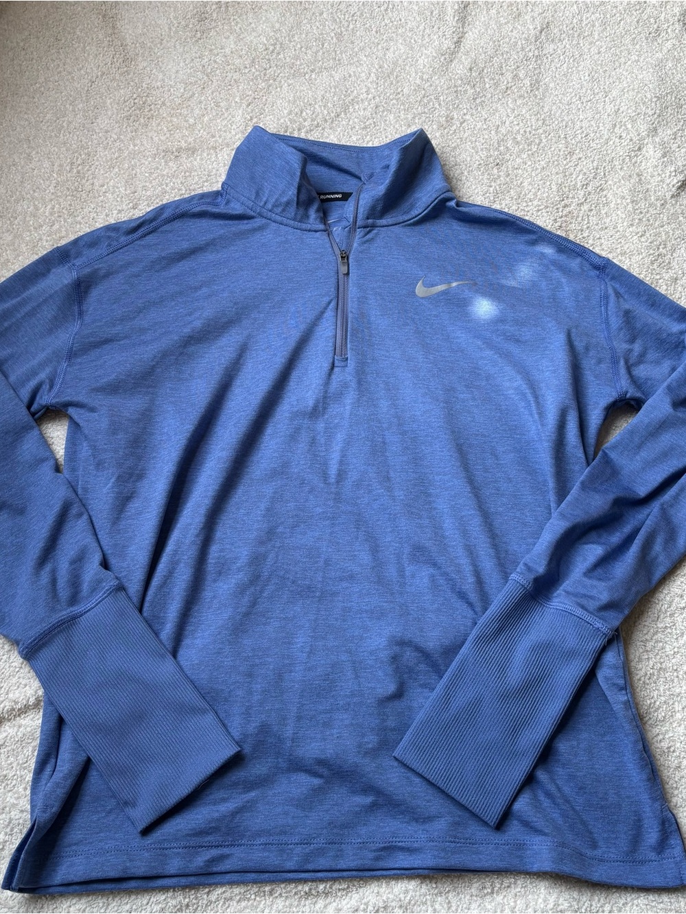 Nike Blue Dri-FIT Half-Zip Performance Jacket